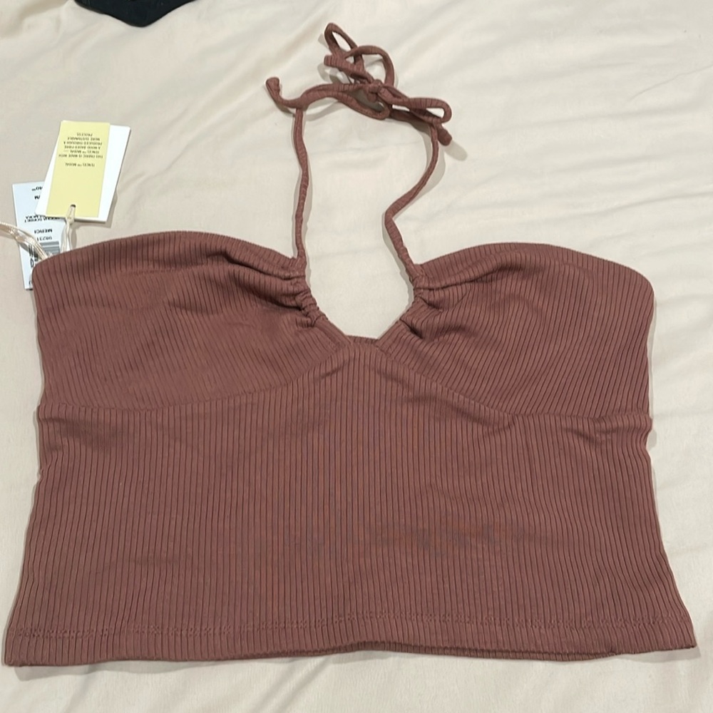 Aritzia cropped halter top